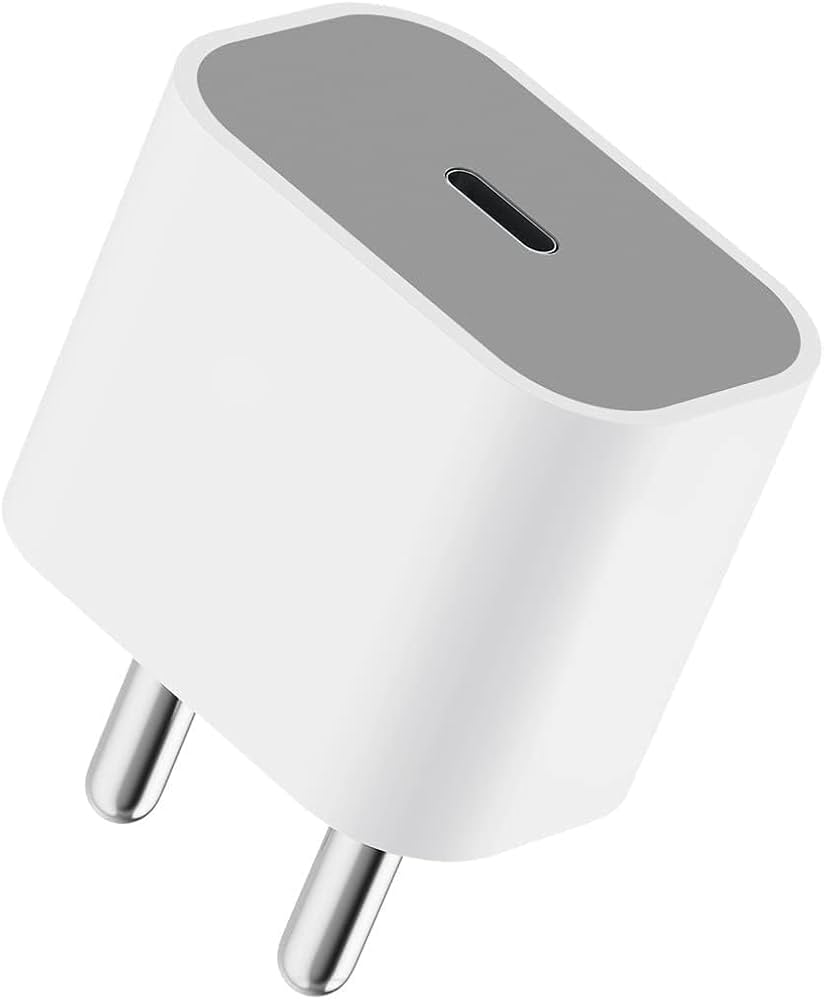 White Apple 20W USB-C power adapter