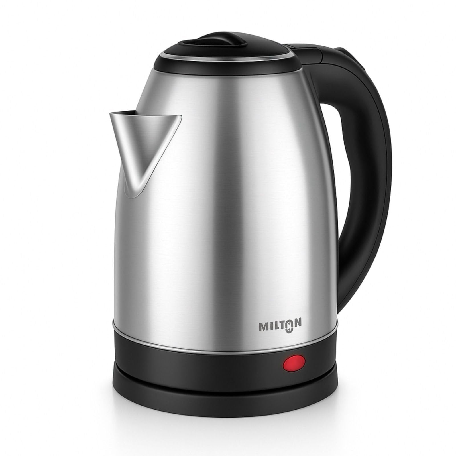 Milton Rapid stainless steel electric kettle with black handle