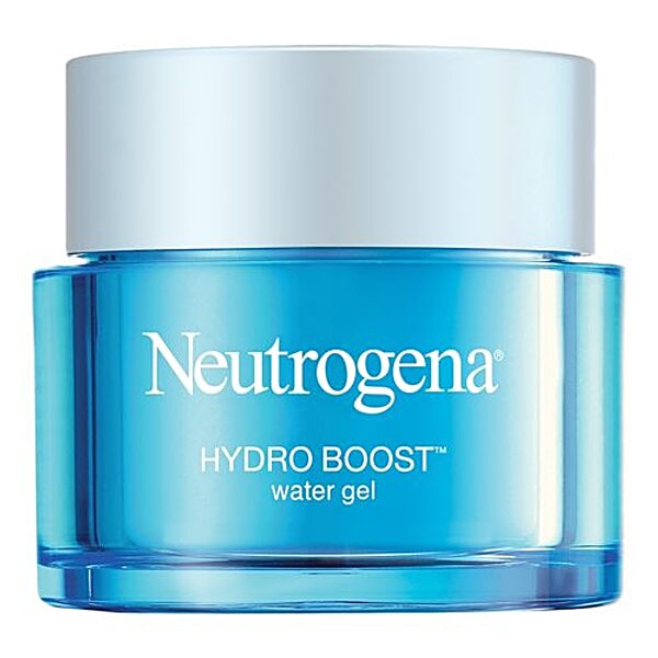 Blue jar of Neutrogena Hydro Boost hyaluronic acid water gel